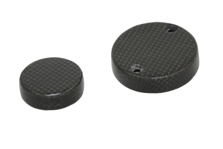 Tappi Mozzo Ruota ABSOPRO In Fibra Carbonio - Set Da 4, Nero, Diametro 66mm